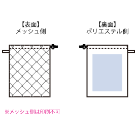 印刷可能範囲(メッシュポリ巾着(M) ブラック)