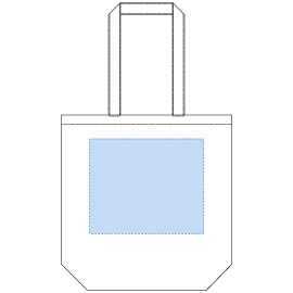 印刷可能範囲（厚手コットンベーシックトート（M））