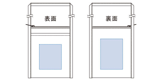 印刷可能範囲(フロントポケットミニサコッシュ)
