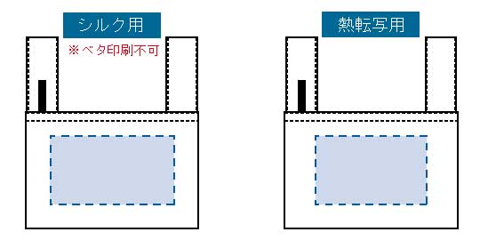 印刷可能範囲(【アウトレット】ポリBENTOバッグ)