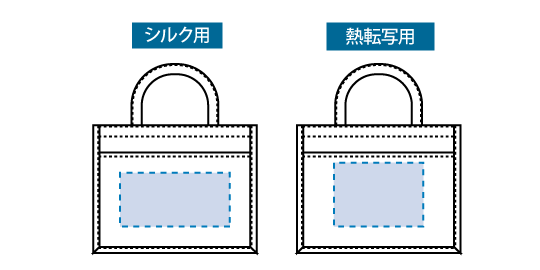 印刷可能範囲(ジュート&キャンバスポケットトート(M) ナチュラル)