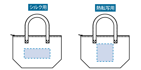 印刷可能範囲(ジュート保冷トート(S) ナチュラルベージュ)