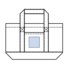 印刷可能範囲（【シルク印刷必須商品】デニムライクライントート（Ｓ））