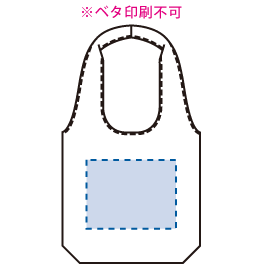 印刷可能範囲(厚手コットンショルダーハンドルトート(L))