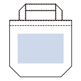 印刷可能範囲(厚手コットンベーシックトート(S))