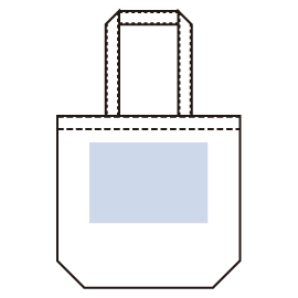 印刷可能範囲(厚手コットンベーシックトート(SM) ナチュラル)