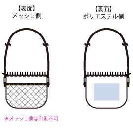 印刷可能範囲(メッシュポケットサコッシュ)