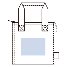 印刷可能範囲(フェアトレードコットンスクエア保冷トート(S))