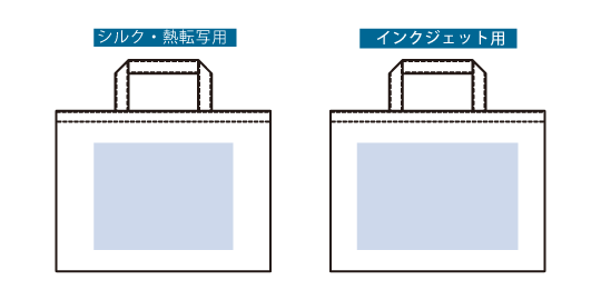 印刷可能範囲(ライトキャンバスレッスントート)