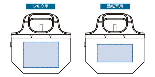 印刷可能範囲(クルリト セルフレジで使いやすいコンパクトクーラーマルシェバッグ)