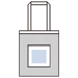 印刷可能範囲（メッシュフラットトート）