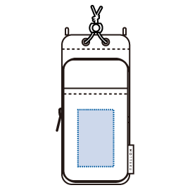 印刷可能範囲(MOTTERUクーラーボトルホルダーサコッシュ)