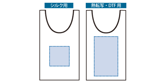 印刷可能範囲(コーデュロイマルシェバッグ(M))