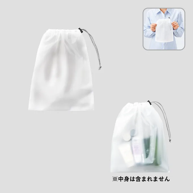 EVA巾着（M）　クリア