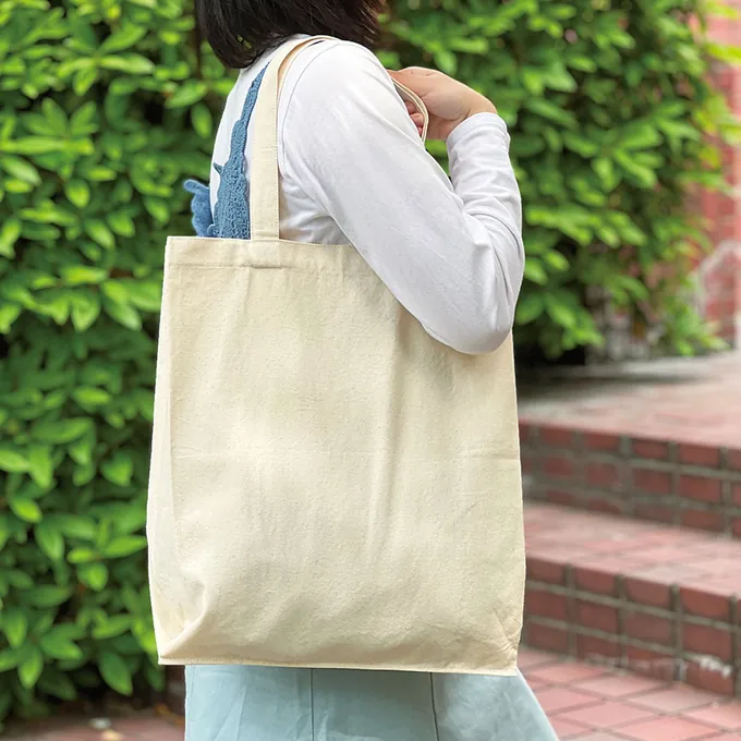 ライトキャンバス横マチトート ナチュラル