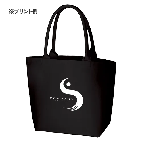 厚手キャンバスパイプハンドルトート(M) ブラック